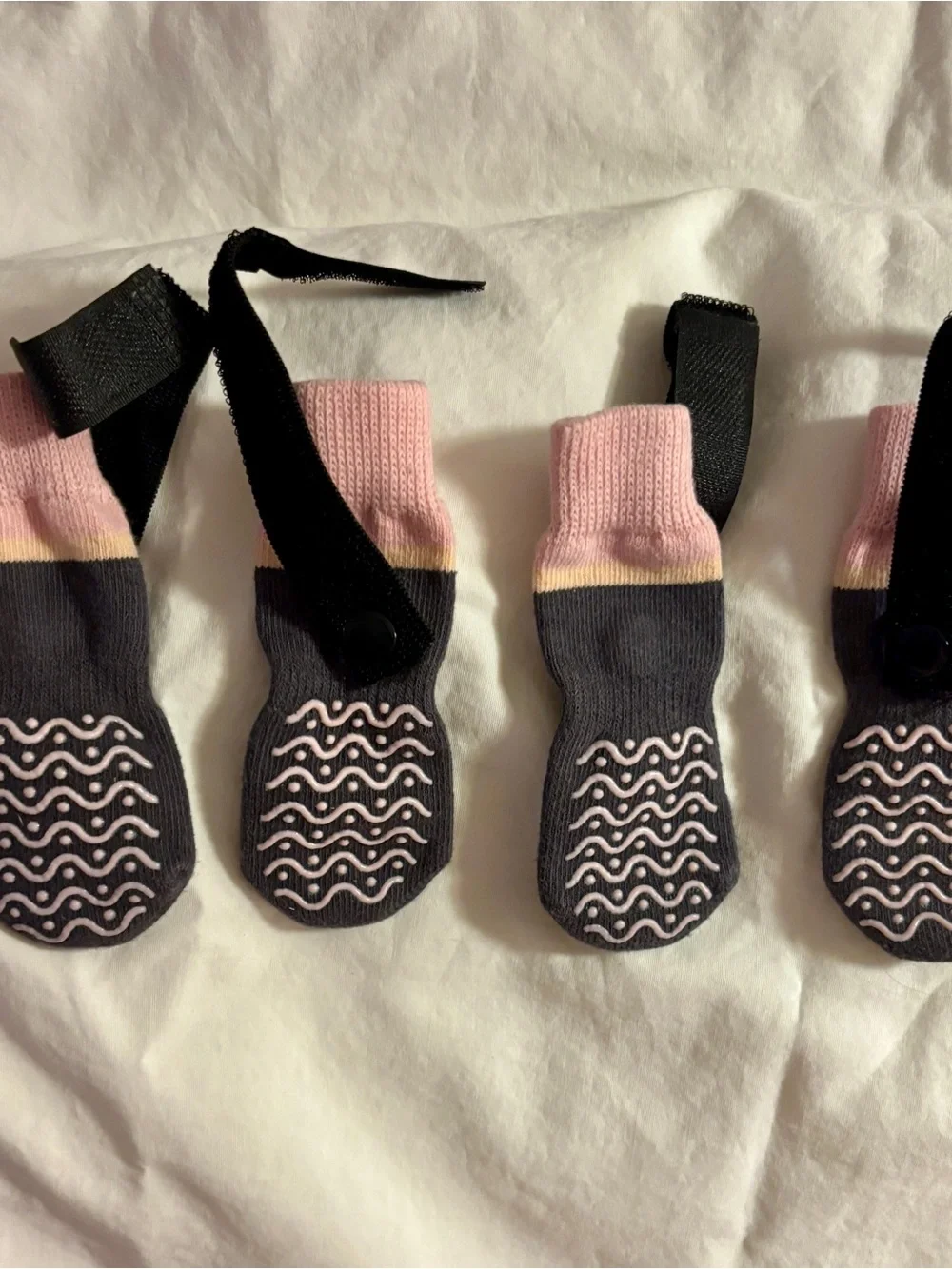 NWOT- Dog Paw Pink and Black Non-Slip Socks